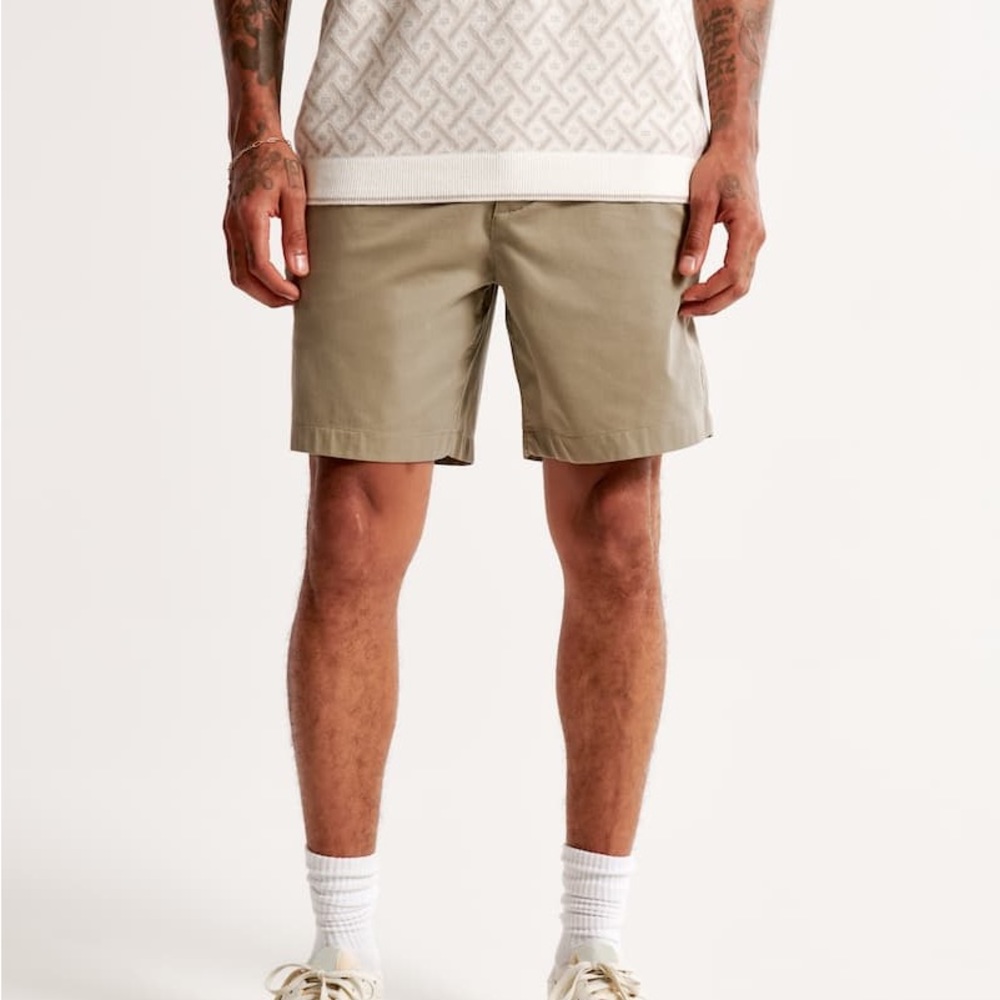 Abercrombie & Fitch Mens Shorts- Olive Green